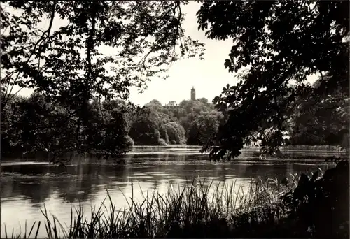 Ak Greiz im Vogtland, Parksee, Oberes Schloss