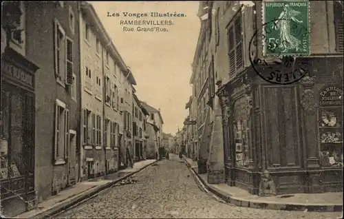 Ak Rambervillers Vosges, Rue Grand Rue