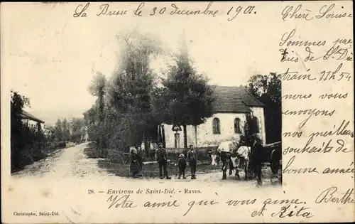 Ak Saint Dié des Vosges, Raves, Straßenpartie an der Kapelle