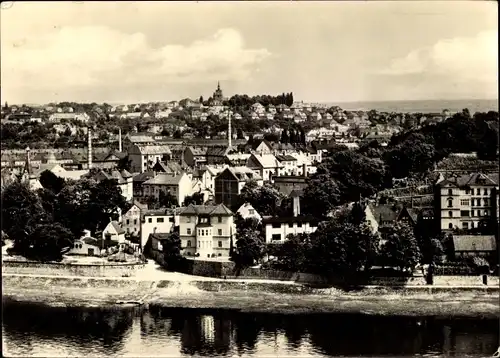 Ak Meißen an der Elbe, Blick auf Niederfähre und Zscheila