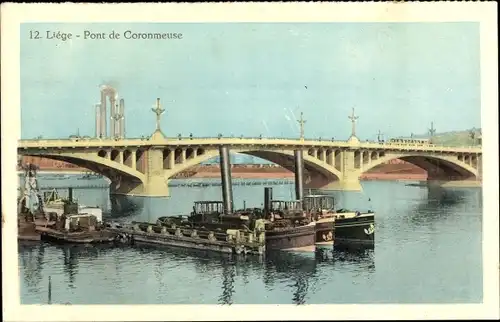 Ak Liège Lüttich Wallonien, Coronmeuse-Brücke