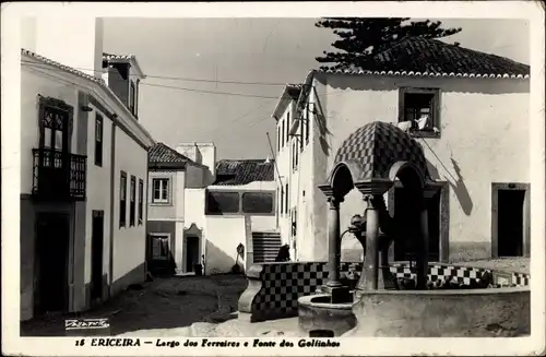Ak Ericeira Portugal, Largo dos Ferreires e Fonte dos Golfinhos