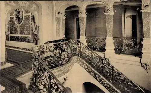 Ak Laeken Bruxelles Brüssel, Le Pavillon Chinois, Vestibule du premier etage