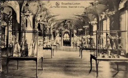 Ak Laeken Brüssel Brüssel, Le Pavillon Chinois, Grand hall d'entree