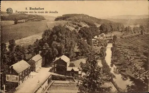 Ak Rochefort Wallonien Namur, Panorama vers la route de Jemelle