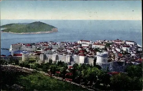 Ak Ragusa Dubrovnik Kroatien, Gesamtansicht