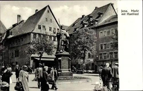 Ak Jena in Thüringen, Markt mit Hanfried