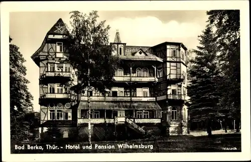 Ak Bad Berka in Thüringen, Hotel und Pension Wilhemsburg