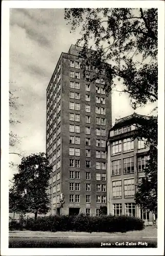 Ak Jena in Thüringen, Carl-Zeiss-Platz, Hochhaus