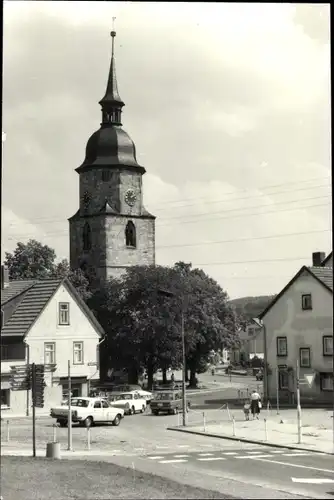 Foto Ak Friedrichroda im Thüringer Wald, Blick zur ev. Kirche