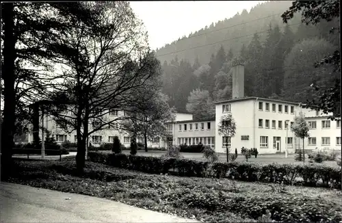 Foto Ak Döschnitz in Thüringen, Gebäude, Wald