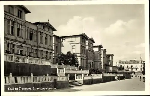 Ak Ostseebad Zinnowitz auf Usedom, Strandpromenade, Gaststätte Seeblick