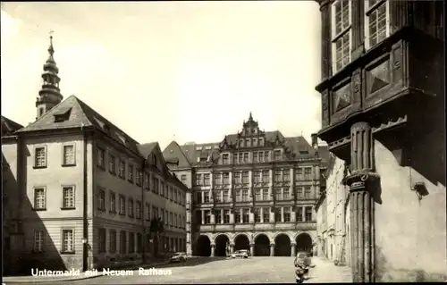 Ak Görlitz in der Lausitz, Untermarkt, Neues Rathaus