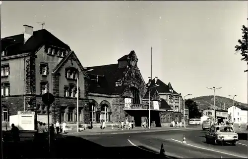 Foto Ak Lutherstadt Eisenach in Thüringen, Bahnhof, Straßenpartie