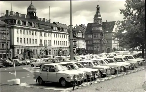 Ak Lutherstadt Eisenach in Thüringen, Rathaus, Parkplatz, Autos