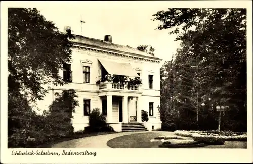 Ak Salzelmen Schönebeck an der Elbe, Badeverwaltung