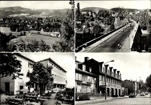 Ak Saalfeld an der Saale Thüringen, Saalebrücke, Konsumgaststätte Kulmberg, Hotel Zapfe