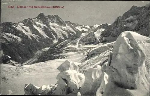 Ak Kanton Bern, Eismeer, Schreckhorn