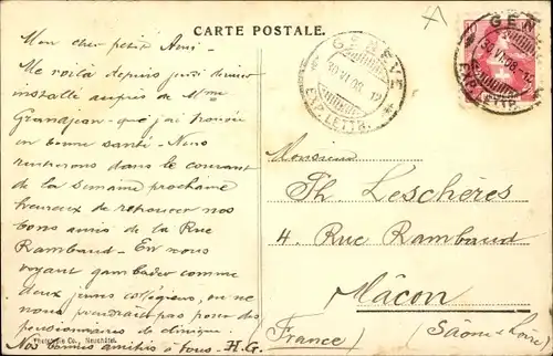 Ak Genève Genf Stadt, Vue sur la Ville, Salève und Mont Blanc