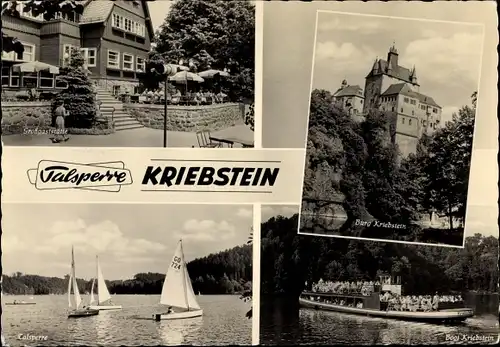 Ak Kriebstein in Sachsen, Burg, Großgaststätte