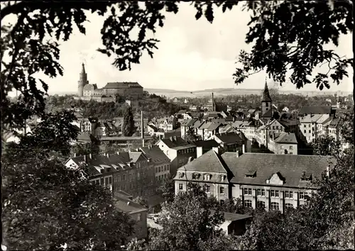 Ak Weida in Thüringen, Blick vom Krippenberg