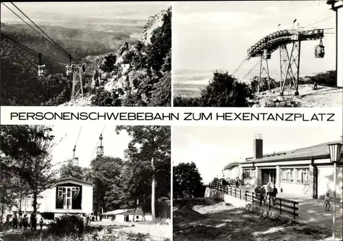 Ak Thale im Harz, Hexentanzplatz, Personenschwebebahn zum Platz