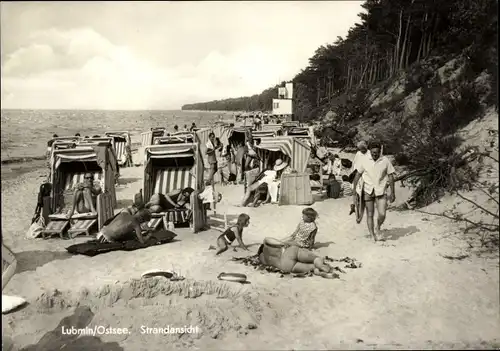 Ak Ostseebad Lubmin in Pommern, Badestrand