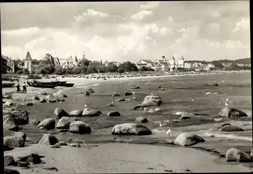 Ak Seebad Binz auf Rügen, Strandpartie