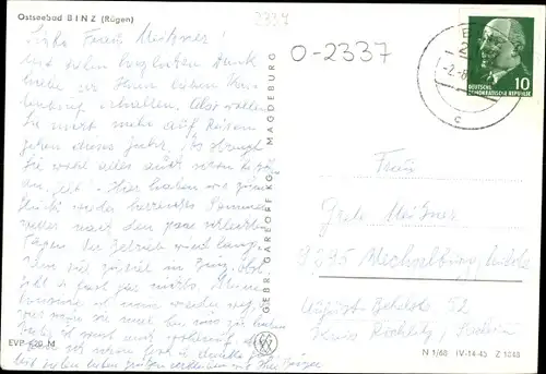 Ak Seebad Binz auf Rügen, Strandpartie