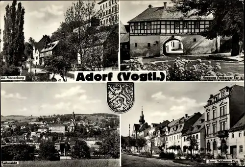 Ak Adorf im Vogtland, Ernst-Thälmann-Platz, Ausgang Freiberger Tor, Teilansicht