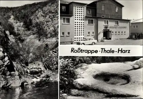 Ak Thale im Harz, Roßtrappe, Berghotel, Hufmal