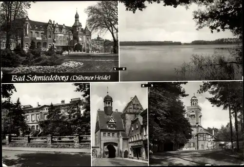 Ak Bad Schmiedeberg (Bezirk Halle) Dübener Heide, Kurhaus, Au-Tor, Großer Lausiger Teich