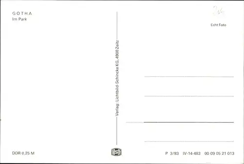 Ak Gotha in Thüringen, Im Park