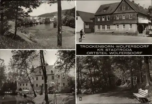 Ak Trockenborn Wolfersdorf in Thüringen, HOG Schüsselgrund, ehem. Schloss Fröhliche Wiederkunft