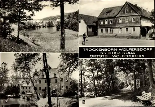 Ak Trockenborn Wolfersdorf in Thüringen, HOG Schüsselgrund, ehem. Schloss Fröhliche Wiederkunft