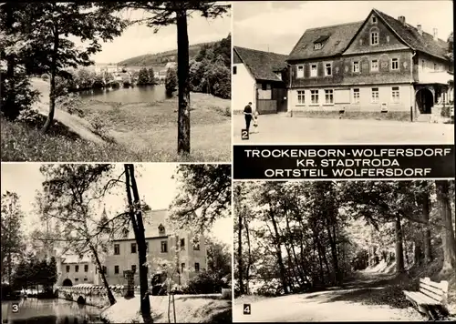 Ak Trockenborn Wolfersdorf in Thüringen, HOG Schüsselgrund, ehem. Schloss Fröhliche Wiederkunft