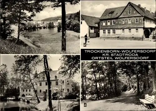 Ak Trockenborn Wolfersdorf in Thüringen, HOG Schüsselgrund, ehem. Schloss Fröhliche Wiederkunft