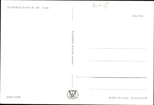 Ak Hummelshain in Thüringen, Totalansicht