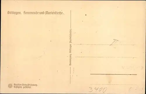 Steindruck Ak Göttingen in Niedersachsen, Kommende, Marienkirche