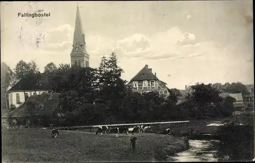 Ak Bad Fallingbostel Lüneburger Heide, Uferpartie, Teilansicht