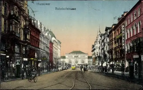Ak Hannover in Niedersachsen, Bahnhofstraße