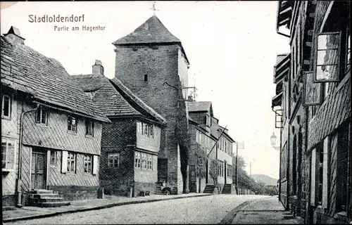 Ak Stadtoldendorf in Niedersachsen, Partie am Hagentor