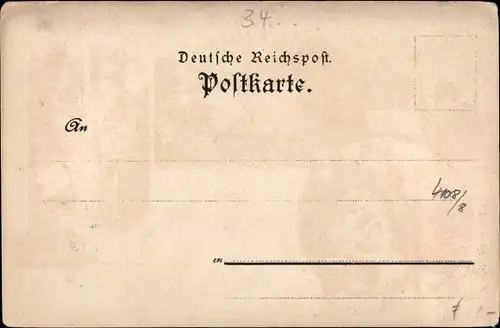 Litho Gemkenthal Clausthal Zellerfeld im Oberharz, Gastwirtschaft Waldhof, Wasserfall, Marienfelsen