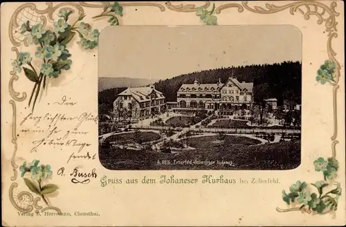 Passepartout Ak Clausthal Zellerfeld im Oberharz, Johaneser Kurhaus