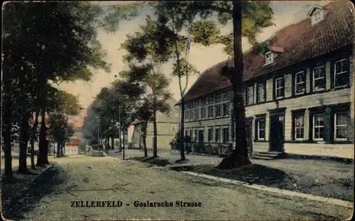 Ak Clausthal Zellerfeld im Oberharz, Goslarsche Straße