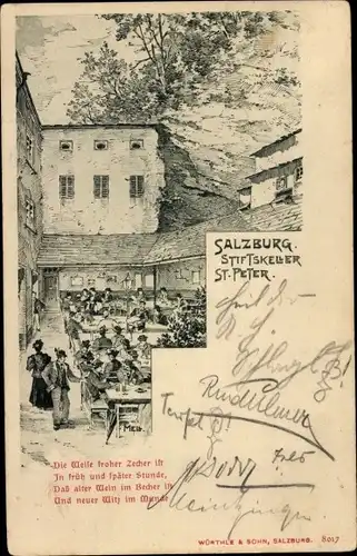 Litho Sankt Peter Salzburg in Österreich, Stiftskeller