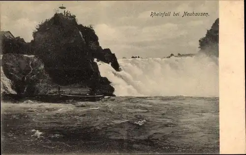 Ak Neuhausen am Rheinfall Kanton Schaffhausen, Blick zum Wasserfall
