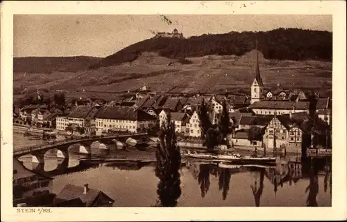 Ak Stein am Rhein Kanton Schaffhausen, Stadt, Brücke