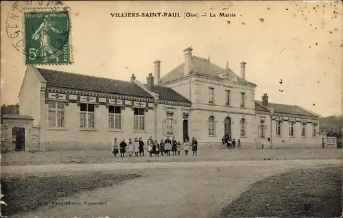 Ak Villiers Saint Paul Oise, La Mairie