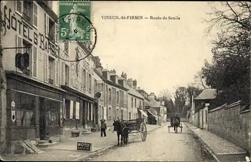 Ak Vineuil Saint Firmin Oise, Route de Senlis